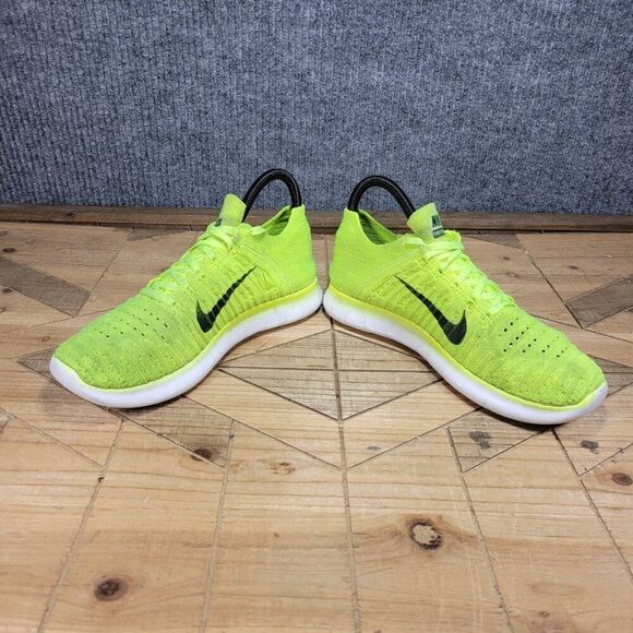Nike Free RN Flyknit Womens 7 Volt Running Shoes Sneakers Olympic Medal Stand - Picture 5 of 11